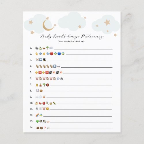 Over the Moon Blue Baby Books Emoji Game 
