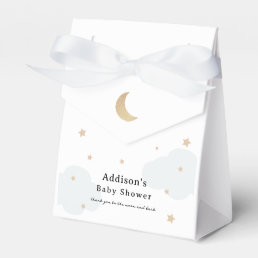 Over the Moon Blue Baby Shower Favor Boxes