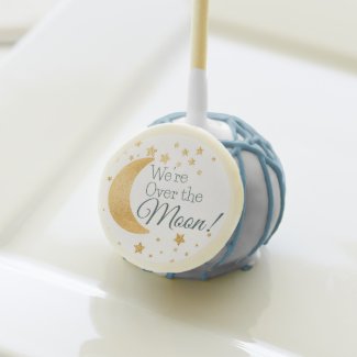 Over the Moon Blue Boy Baby Shower