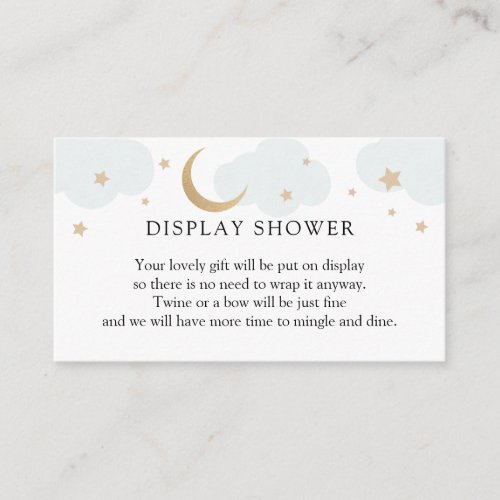 Over the Moon Blue Display Shower Enclosure Card