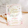 Over the Moon | Blush Pink Gold Girl Baby Shower Invitation