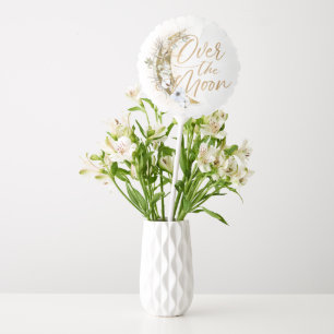 Over the Moon Boho Gold Dust & Clouds Balloon