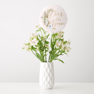 Over the Moon Boho Gold Dust & Clouds Balloon