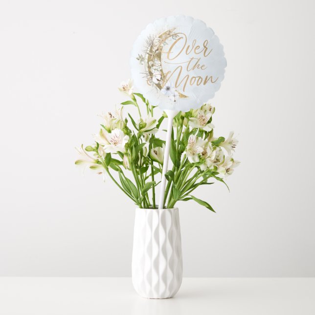 Over the Moon Boho Gold Dust & Clouds Balloon (Vase)