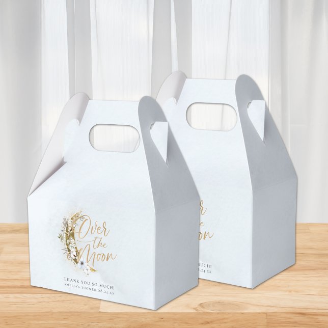 Over the Moon Boho Gold Dust & Clouds Favor Boxes (Creator Uploaded)