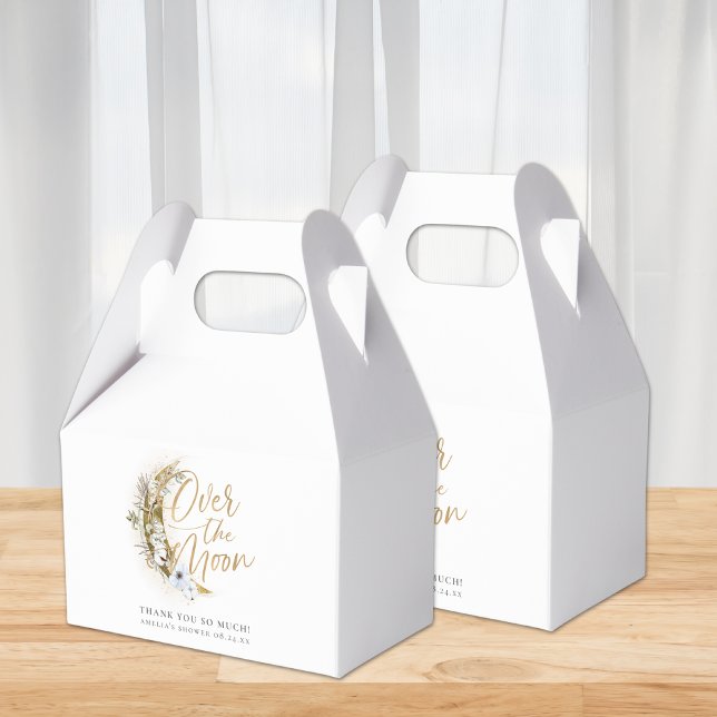 Over the Moon Boho Gold Dust & Clouds Favor Boxes (Creator Uploaded)