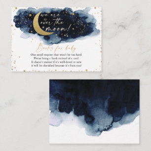 Over the Moon Books for Baby Shower Enclosure Card