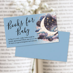 Over The Moon Books For Baby Shower Enclosure Card