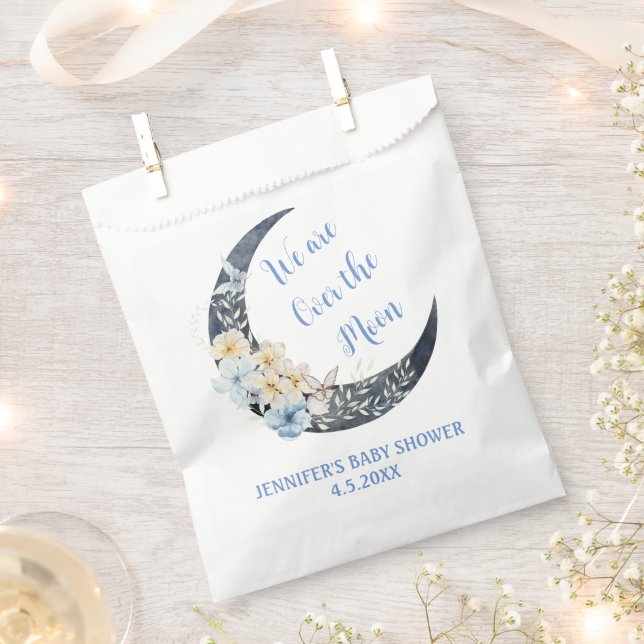 over the moon botanical blue boy baby shower  favor bag (Clipped)