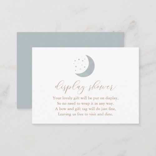 Over the Moon Boy Baby Shower Display Shower Enclosure Card