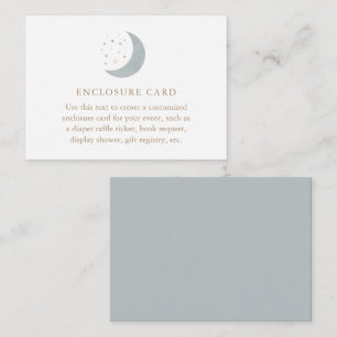Over the Moon Boy Baby Shower Enclosure Card