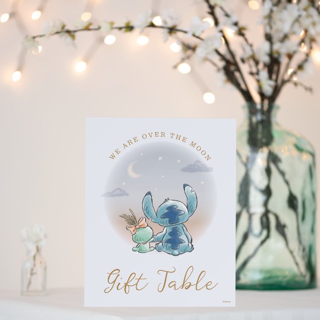 Over the Moon - Boy Baby Shower Gift Table Foam Board (In Situ (Wedding))