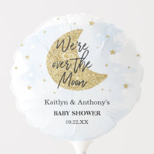 Over The Moon   Boys Baby Shower Balloon