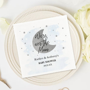 Over The Moon Boys Baby Shower Napkins