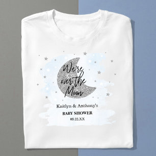Over The Moon Boys Baby Shower T-Shirt