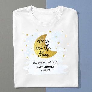 Over The Moon Boys Baby Shower T-Shirt