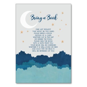 Over The Moon Bring A Book Baby Shower Insert Card by joyonpaper at Zazzle