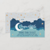 Over the Moon Diaper Raffle Cards - Blue (Front/Back)