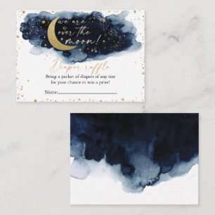 Over the Moon Diaper Raffle Ticket Baby Shower Enclosure Card