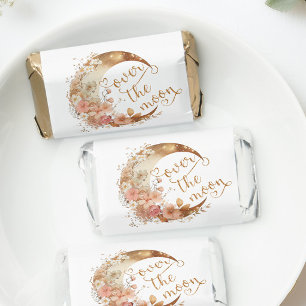 Over the moon dreamy gold floral moon birthday hershey's miniatures