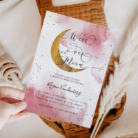 Over the Moon Dreamy Gold Girl Baby Shower