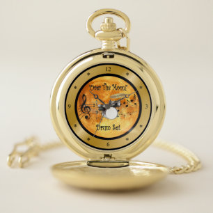 “Over The Moon”~ Drum Set ~ Musical Scale ~ * ~ Pocket Watch