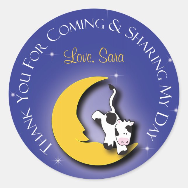 Over the Moon  |  Favor Sticker (Front)