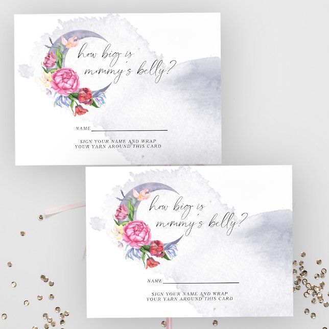 Over the moon Flowers How big is mommy's belly  Enclosure Card (Creator Uploaded)