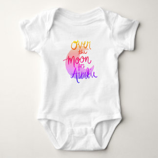 Over the Moon for Auntie (color) Baby Bodysuit