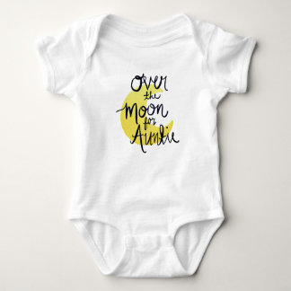 Over the Moon for Auntie (Gold) Baby Bodysuit