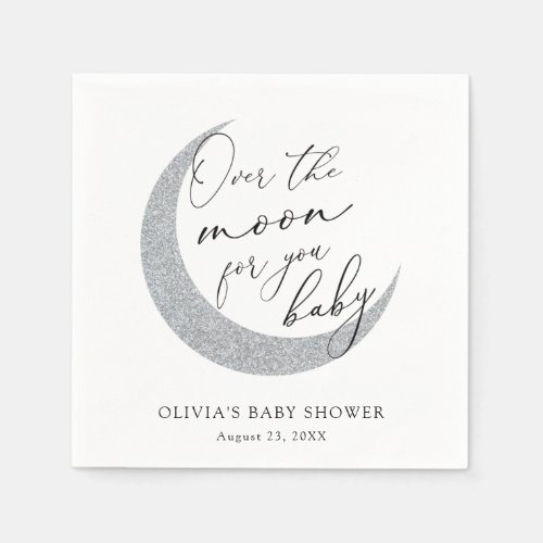 Over the Moon for you Baby Shower Napkins