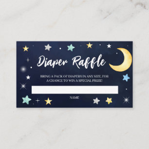 Over The Moon Galaxy Diaper Raffle Enclosure Card
