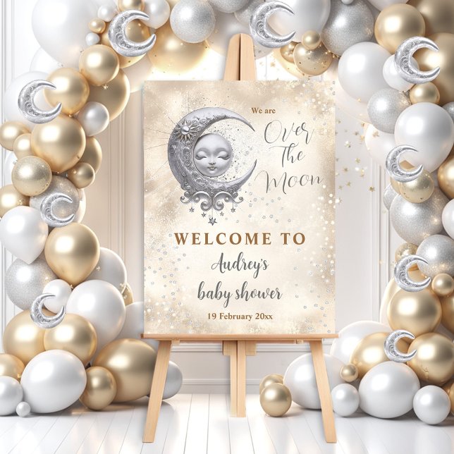 Over The Moon Gender Neutral Baby Shower  Foam Board (Over The Moon Gender Neutral Baby Shower Foam Board)