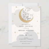 Over the Moon Gender Neutral Baby Shower Invitation (Front)