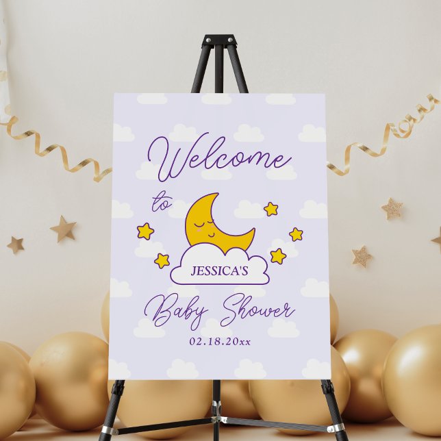 Over the Moon Gender Neutral Baby Shower Welcome Foam Board (Creator Uploaded)