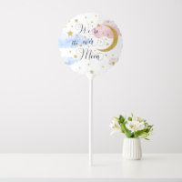 Over the Moon Gender Reveal Pink and Blue