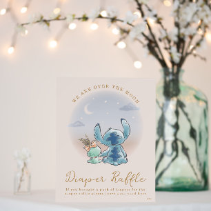 Over the Moon - Girl Baby Shower Diaper Raffle Foam Board