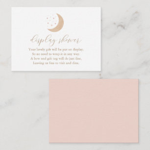 Over the Moon Girl Baby Shower Display Shower Enclosure Card