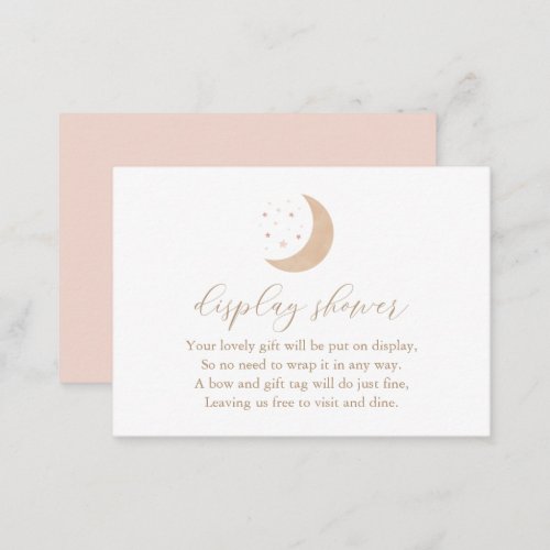 Over the Moon Girl Baby Shower Display Shower Enclosure Card