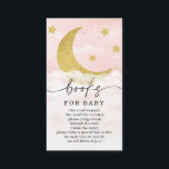 Over The Moon Girl Book Request Baby Shower Card<br><div class="desc">Place this with the invite and help the new baby build an amazing library!

See the entire collection for more matching items!</div>