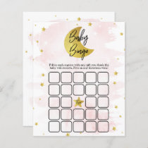 Over The Moon | Girls Baby Shower Bingo