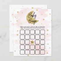 Over The Moon | Girls Baby Shower Bingo