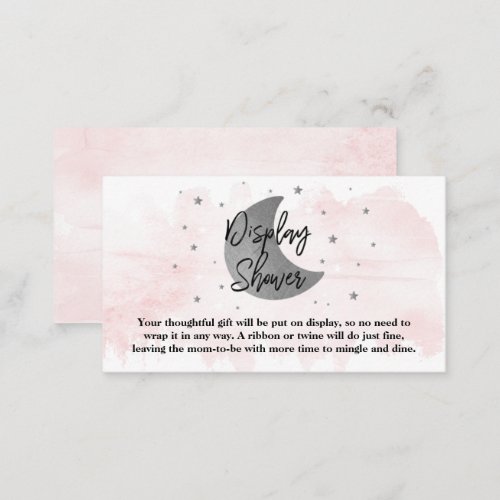 Over The Moon  Girls Baby Shower Display Shower Enclosure Card