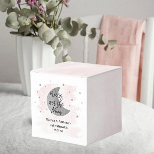 Over The Moon Girls Baby Shower Favor Boxes