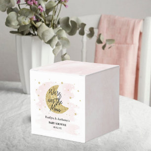 Over The Moon   Girls Baby Shower Favor Boxes