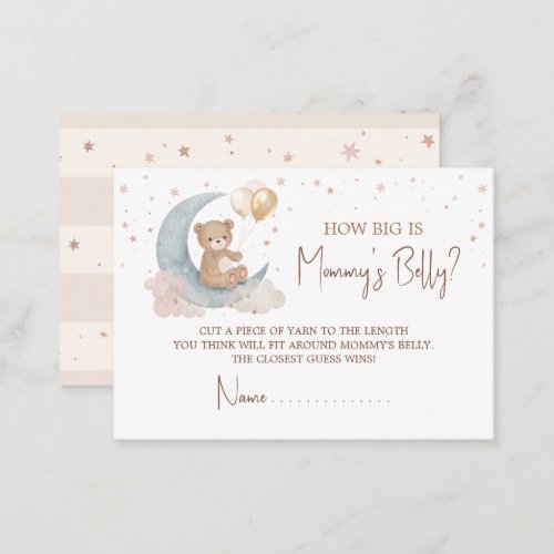 Over The Moon Guess How Big Is Mommy Belly Card