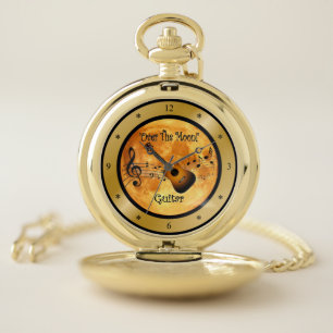 “Over The Moon”~ Guitar ~ Musical Scale ~ * ~ Pocket Watch