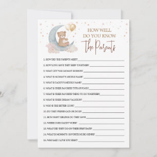 Over the Moon How well do you know Parents Card