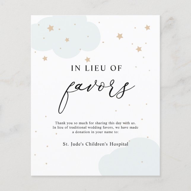 Over the Moon In Lieu of favors (Front)