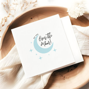 Over the Moon Minimalist Baby Shower Napkins
